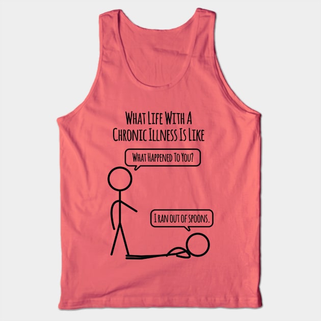 Life With Chronic Illness: Ran Out Of Spoons Tank Top by Jesabee Designs